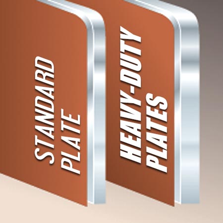 Detailed illustration of standard and heavy-duty battery plates