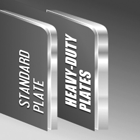 Detailed illustration of standard and heavy-duty battery plates
